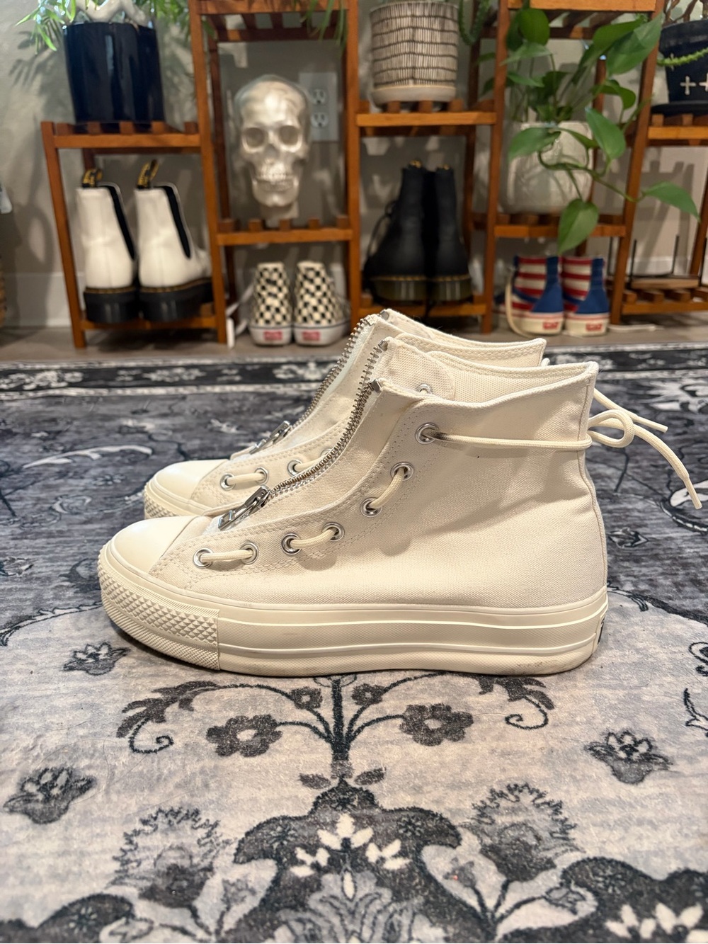 White Converse Platform